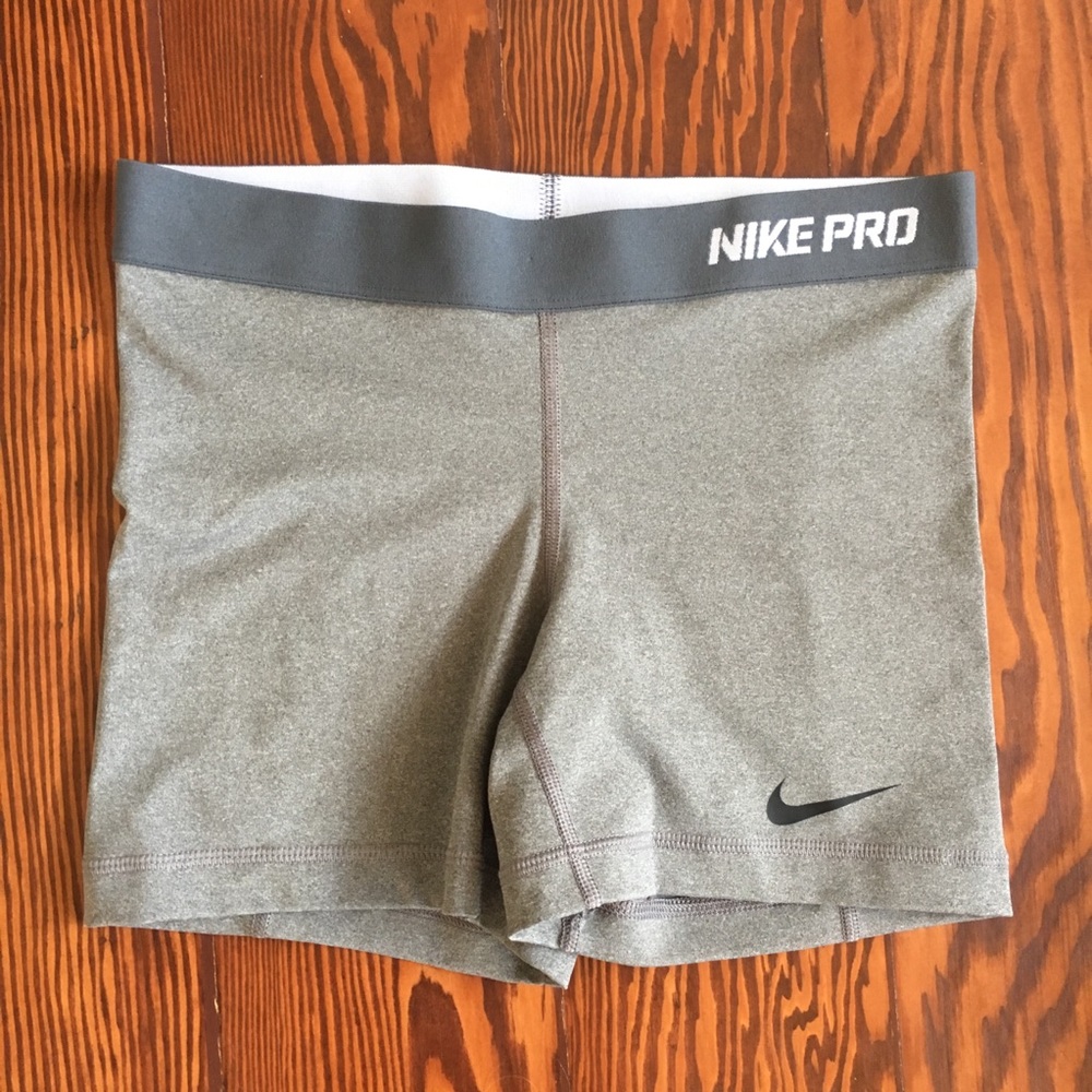 Light Grey 3” Nike Pro Shorts